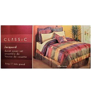 NEW in package KING SIZE jewel tone Duvet cover SET with 2 pillow sham covers